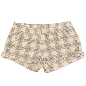 YMI | LIKE NEW | White & Gray Plaid Low Rise Shorts | 3